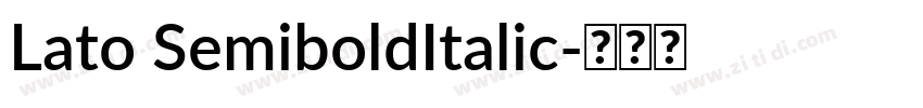 Lato SemiboldItalic字体转换